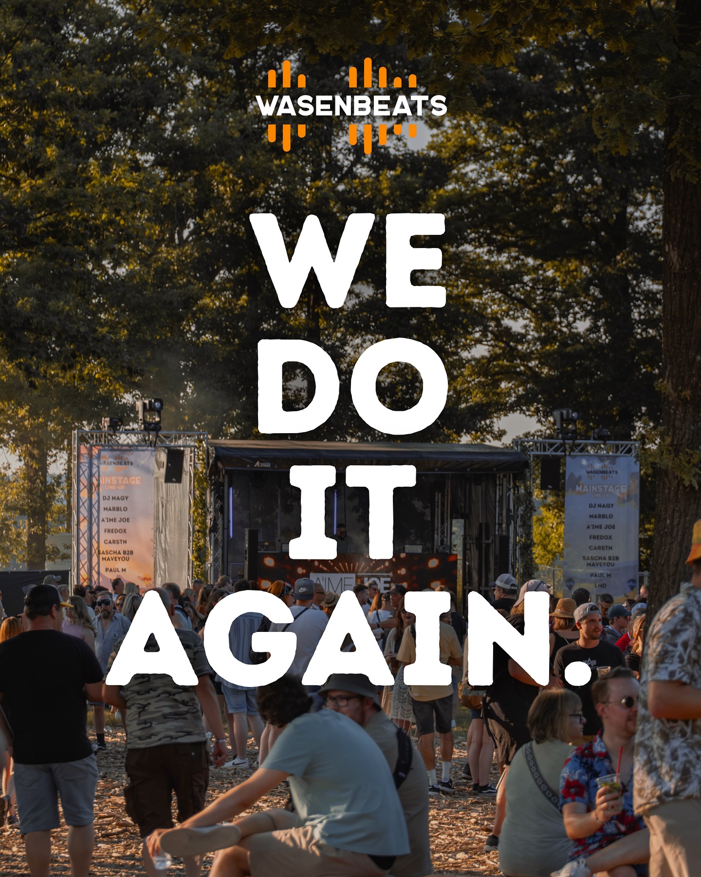 Es ist offiziell: 𝗪𝗮𝘀𝗲𝗻𝗯𝗲𝗮𝘁𝘀 𝗸𝗼𝗺𝗺𝘁 𝟮𝟬𝟮𝟲 𝘇𝘂𝗿ü𝗰𝗸!💥

Nach der diesjährigen Premiere heißt es wieder: Beats, Sommer und unvergessliche Momente🔥

Meldet euch jetzt bereits für den Ticket-Alarm an, um nichts zu verpassen👇
🔗 wasenbeats.de

Weitere Infos folgen bald.

#Wasenbeats2026 #WeDoItAgain #FestivalVibes