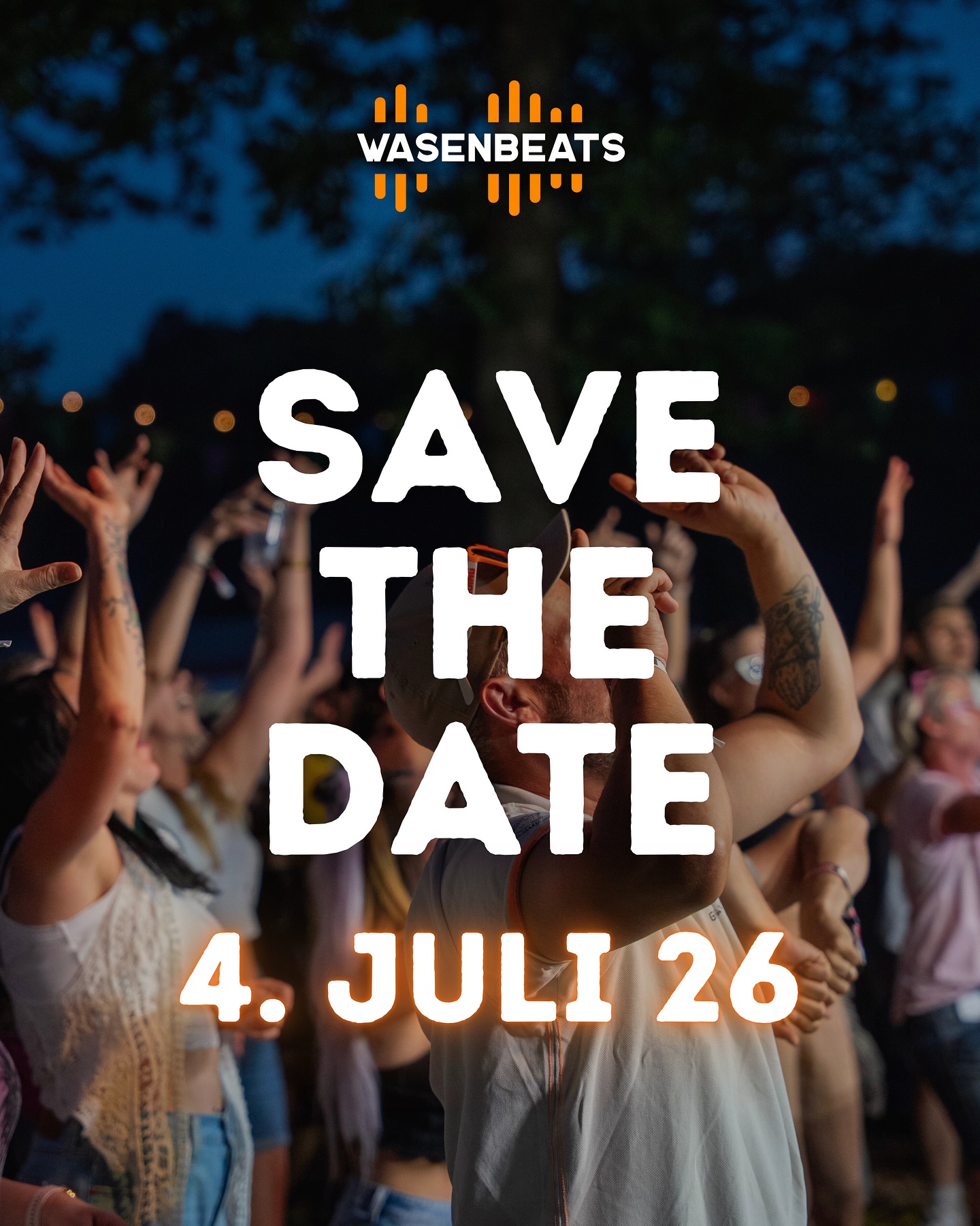 𝗪𝗶𝗿 𝘀𝘁𝗮𝗿𝘁𝗲𝗻 𝗱𝗲𝗻 𝗙𝗲𝘀𝘁𝗶𝘃𝗮𝗹𝘀𝗼𝗺𝗺𝗲𝗿 𝟮𝟬𝟮𝟲 🥳

Also - Kalender öffnen und vormerken:
WASENBEATS 2026 – Samstag, 4. Juli 🗓️
📍Sauwasen Püttlingen

Save the Date & tell your Crew! 👯‍♀️

🎫 Earlybeats bald verfügbar - jetzt für Ticket-Alarm registrieren!
🔗 wasenbeats.de

#SaveTheDate #Wasenbeats2026 #festivalsummer