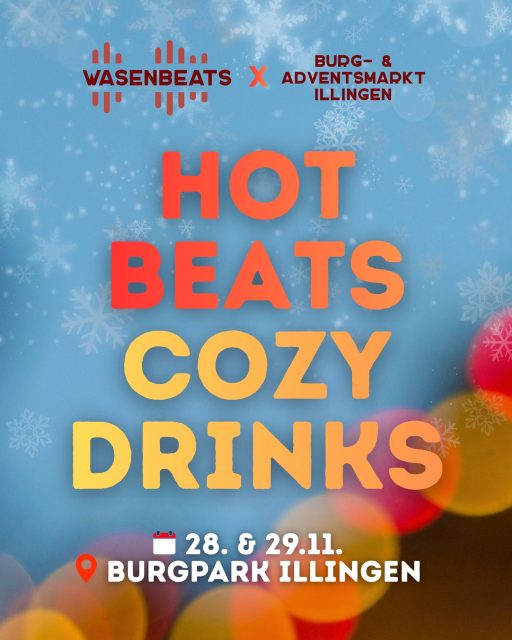 𝗙𝗲𝘀𝘁𝗶𝘃𝗮𝗹 𝗩𝗶𝗯𝗲𝘀 𝗮𝘂𝗳 𝗱𝗲𝗺 𝗕𝘂𝗿𝗴- & 𝗔𝗱𝘃𝗲𝗻𝘁𝘀𝗺𝗮𝗿𝗸𝘁 𝗶𝗻 𝗜𝗹𝗹𝗶𝗻𝗴𝗲𝗻! ❄️
Kommt vorbei, wärmt euch auf und holt euch eine Portion Festival-Feeling mitten im Winter! 🔥🎄

𝗪𝗮𝘀 𝗲𝘂𝗰𝗵 𝗮𝗻 𝘂𝗻𝘀𝗲𝗿𝗲𝗺 𝗦𝘁𝗮𝗻𝗱 𝗲𝗿𝘄𝗮𝗿𝘁𝗲𝘁:
• Winterliche Drinks 🍷
• Glühwein für 𝗲𝗶𝗻𝗲𝗻 𝗘𝘂𝗿𝗼 👀
• Frische Beats von lokalen DJs 🎧
• Limitierte 𝗪𝗮𝘀𝗲𝗻𝗯𝗲𝗮𝘁𝘀 𝗛𝗮𝗿𝗱𝘁𝗶𝗰𝗸𝗲𝘁𝘀 - perfekt als Geschenk 🎁
• Weihnachtsfeeling mit Festival-Vibes ✨

🔥 𝗨𝗻𝘀𝗲𝗿 𝗟𝗶𝗻𝗲-𝗨𝗽 𝗵𝗲𝗶𝘇𝘁 𝗲𝘂𝗰𝗵 𝗼𝗿𝗱𝗲𝗻𝘁𝗹𝗶𝗰𝗵 𝗮𝘂𝗳:

💥 𝗙𝗿𝗲𝗶𝘁𝗮𝗴:
• FORBEAT | @forbeat.wav 
• JONA VOLTAGE | @jona.vltg 
• LORENSO | @lorenso.mp3 

💥 𝗦𝗮𝗺𝘀𝘁𝗮𝗴:
• FREDOX | @fredox.music 
• MØDI B2B C.LOU | @modi_techno @clou_techno 
• SASCHA | @e_sgwt 
• LINNE | @lukaslinne 

🗓️ 28. & 29.11.
📍 Burgpark Illingen
Kommt vorbei - wir freuen uns auf euch! ❤️🔥

#wasenbeats #advent #event #markt #festival