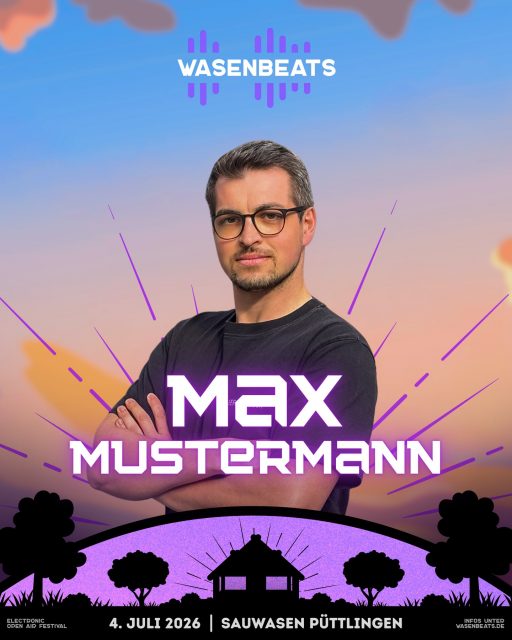 𝗟𝗜𝗡𝗘-𝗨𝗣 🚀

Letztes Jahr brachte er die Poolstage zum Beben - dieses Jahr kommt er zurück und lässt das Dach der Boiler Hut abheben!

💥 𝗠𝗮𝘅 𝗠𝘂𝘀𝘁𝗲𝗿𝗺𝗮𝗻𝗻 💥

Wer ihn letztes Jahr erlebt hat, weiß: 
Seine Sets sind ein Unikat – geprägt von verrückter Trackauswahl und einem starken Sound, der nach vorne geht. 🚀

Vom @mauerpfeiffer - Resident gibts Trance / Bounce & Hard Techno mit ordentlich Druck 💥
Stillstehen ist keine Option! 🔊⚡️

@maxmustermann_dj 🔥

🗓️ 4. Juli 2026
📍 Sauwasen, Püttlingen 
🎫 wasenbeats.de

#wasenbeats #festival #event #lineup