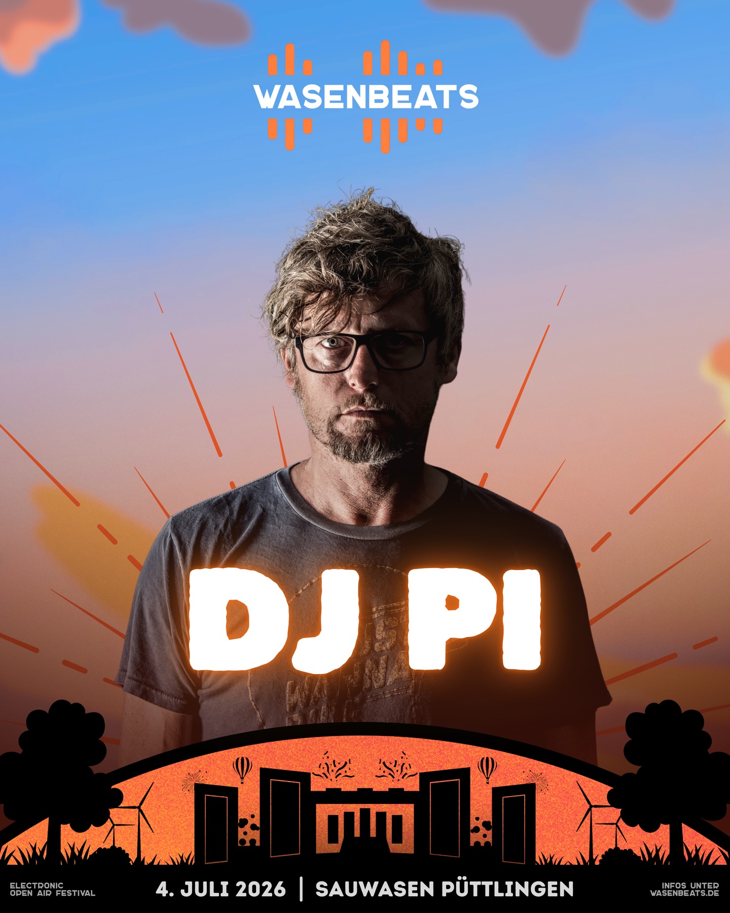𝗟𝗜𝗡𝗘-𝗨𝗣 🚀

Dieser Artist ging aus dem Saarland raus in die Welt & kommt dieses Jahr zurück auf den Sauwasen 🌍

💥 𝗗𝗝 𝗣𝗜 💥

DJ Pi alias Peter Heinz begann seine DJ-Karriere im Jahr 1983 und war ab Eröffnung 1993 Resident-DJ der KuFa Saarbrücken, ab 1995 bis zum Schluss im Flash St. Wendel und von 2000 bis 2001 im Dorien Gray Frankfurt.

Mit seinen Techno-Clubsounds brachte der gebürtige Saarländer bereits Festivals wie die Loveparade, Magnetic, Tropical Mountain, Mayday, Time Warp, Nature One & Heidebeat sowie weitere Festivals und Clubs auf Ibiza zum Beben. 

Mit der Produktion von „Pornostar“ C.O.P. Projekt zusammen mit dem Discotheken Besitzer CASSIUS  begann der nationale Erfolg.

@djpi.music 🔥

🗓️ 4. Juli 2026
📍 Sauwasen, Püttlingen 
🎫 wasenbeats.de

#wasenbeats #festival #event #lineup