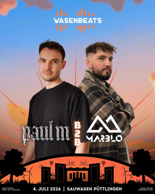 𝗟𝗜𝗡𝗘-𝗨𝗣 🚀

Ready für ein Mainstage Power-Duo? 🔥

💥 𝗣𝗮𝘂𝗹 𝗠. 𝗯𝟮𝗯 𝗠𝗮𝗿𝗕𝗹𝗼 💥

Diese beiden Artists sind zurück - Abriss garantiert!
Bereits letztes Jahr schepperten euch der Saarlouiser DJ Paul M. & das „Spätschicht-Urgestein“ MarBlo die besten Drops um die Ohren.
Gemeinsam heben die beiden ihr b2b Set auf das nächste Level ⬆

@paulmdjv 🔥
@marblo.music 🔥

🗓️ 4. Juli 2026
📍 Sauwasen, Püttlingen 
🎫 wasenbeats.de

#wasenbeats #festival #event #lineup