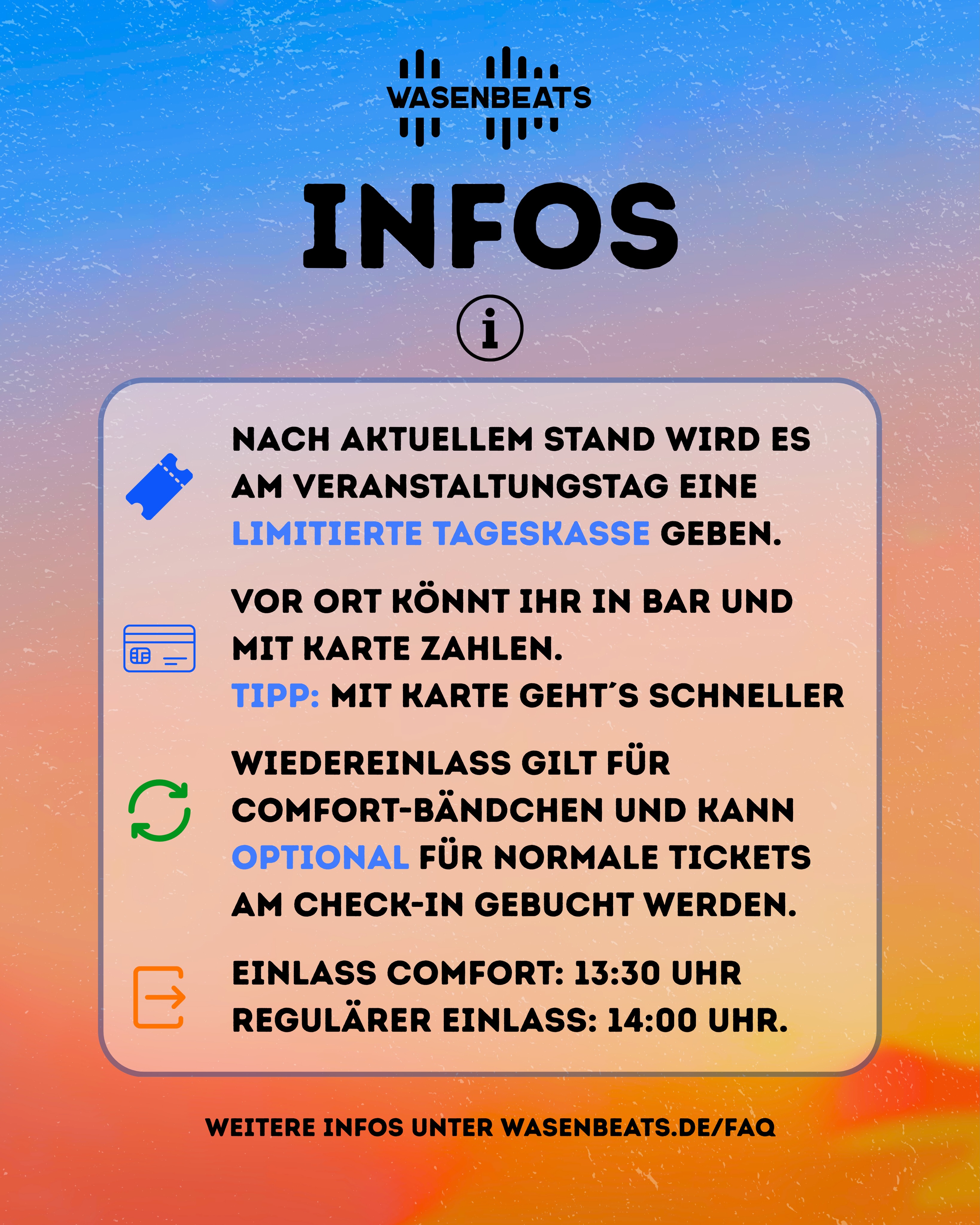 Ein paar letzte Infos für euch 🚀

🚀 EDM | Hardstyle | House | Techno
🔥 3 Stages | 36 Artists
🗓️ 4. Juli 2026
📍 Sauwasen, Püttlingen 
🎫 wasenbeats.de

#wasenbeats #festival #event #soon