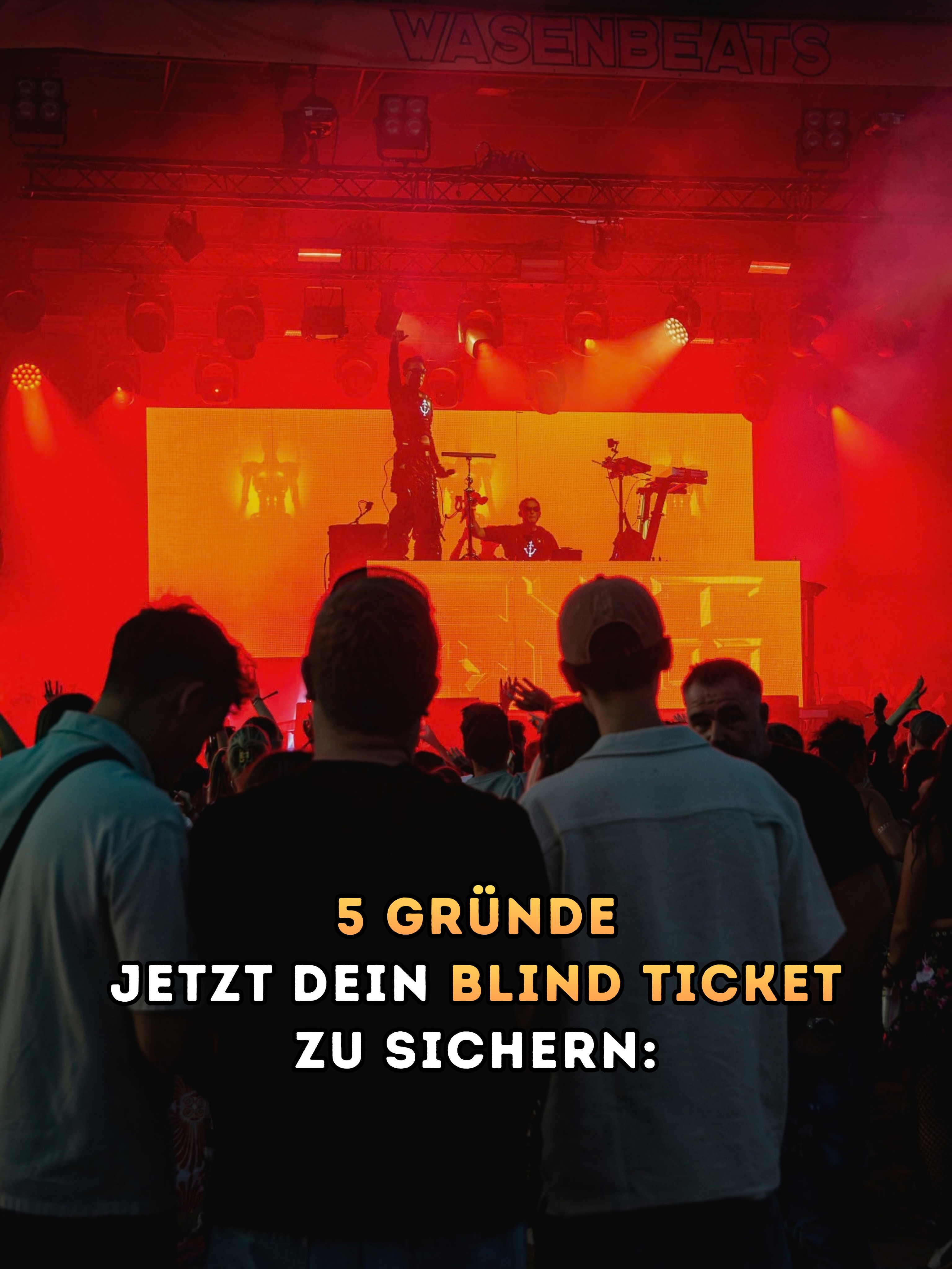 Worauf wartest du? 👀

🚀 EDM | Hardstyle | House | Techno
📆 10.07.2027
🔥 Sauwasen, Püttlingen
🎫 Tickets unter wasenbeats.de

wasenbeats #festival #event #early